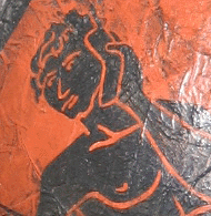 Attic Vase (acrylics on paper mache)