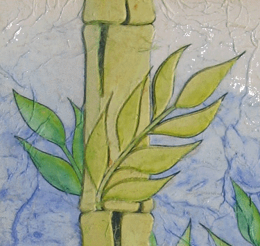 Bamboo (watercolors, ink on tissue and board)